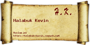 Halabuk Kevin névjegykártya